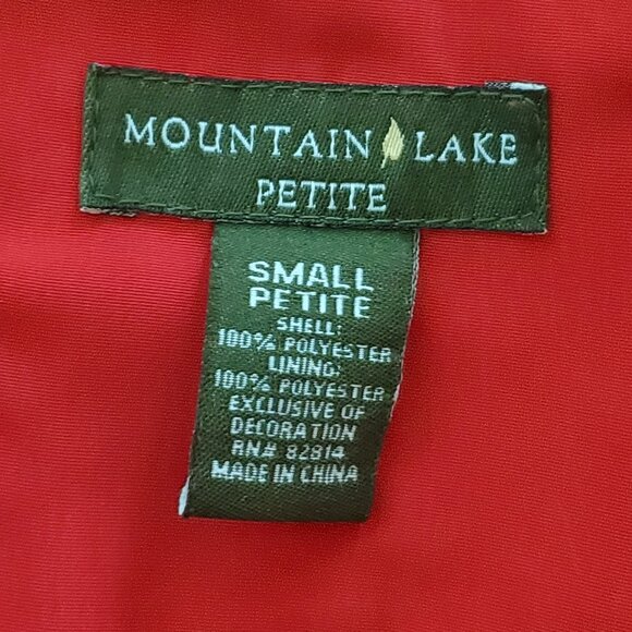 Mountain Lake Women's Cherry Red Quilted Lined Button-Down Jacket SZ S Petite - Picture 4 of 9